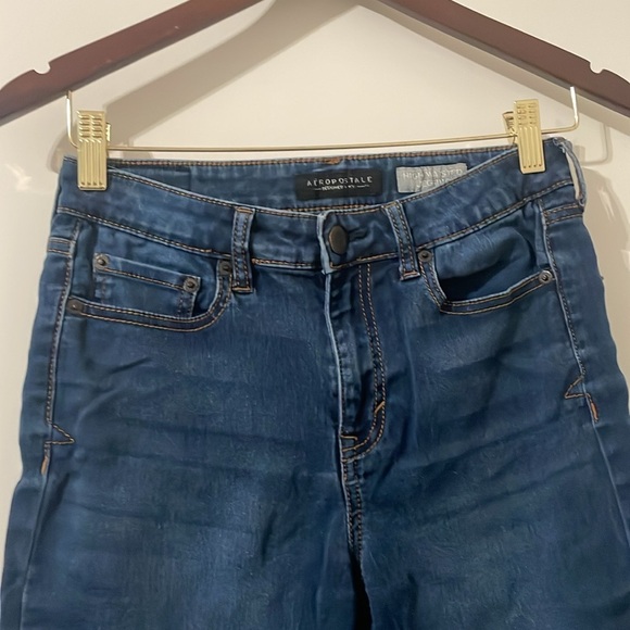Aeropostale High Waisted Denim Jegging Size 2 - Picture 10 of 10